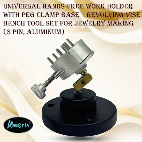 Hands Free Work Holder With Peg Clamp Base 360 Degree Revolving Vise Bench Tool Set For Jewelry Making