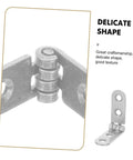Heavy Duty Folding Table Hinges Set 12 Piece Nickel Plated 76x15x2mm close-up showcasing hinge detail and texture.