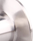 Close-up of stainless steel sanitary tri-clamp flange (304 SS) for 1.5 in clamp.