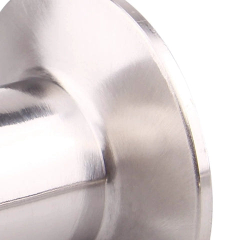 Close-up of stainless steel sanitary tri-clamp flange (304 SS) for 1.5 in clamp.