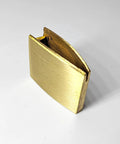Habaki Ferrule For Katana Wakizashi Tanto Swords Brass DIY Accessory viewed from angled side, showing inner width detail.