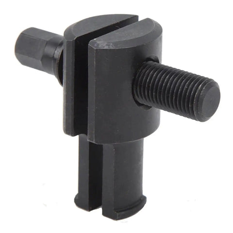 Beefed Up Heavy Duty Motorcycle Steering Neck Bearing Race Remover Tool, black hardened steel, fits 25mm to 40mm inner diameter.