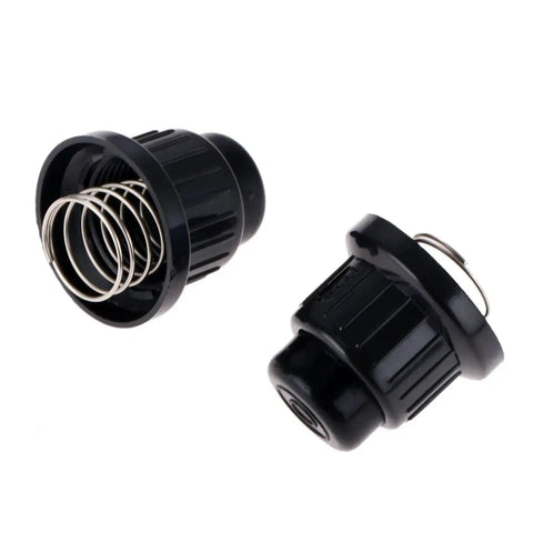 Two black Three Pack AA Battery Push Button Igniter Caps Replacement For Tabletop Griddles Gas Fire Pits And Patio Heaters.