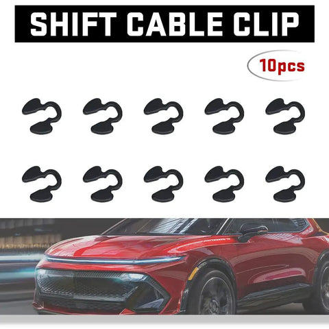 10 Piece Shift Cable Clips Set For Chevy Silverado And GMC Sierra 4L80E 4L60E Transmission Gearbox Metal Black Retainer Bushing Clips laid out