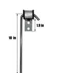 Heavy Duty Exhaust Hanger Rod Kit Four Piece Three Eighths Inch Diameter Ten Inch Long Universal Fit Weld On Or Cut To Fit Rubber Isolator Reduces Vibration And Noise For Car And Truck Exhaust Systems with rubber isolator shown.