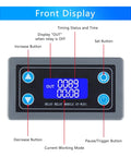 Delay Relay Timer Module DC 6 30V 12V 24V Digital Timer Plug And Play With Multiple Trigger Options 0.01s To 9999 Min Range 50mA Adjustable Period Switch For AC 220V Power On Off Controller With LCD Display And Button front display with LCD and control buttons