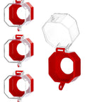 Emergency Stop Button Covers 4 Pack Plastic Switch Shields Lockout Covers For Toggle And Push Buttons UV Resistant Tamper Proof