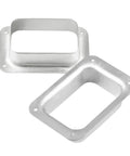Aluminum Gutter Downspout Outlet For 2 By 3 Inch K Style Gutters, Heavy Duty Rain Gutter Connector With Four Pre Drilled Holes For Quick Install, Rustproof And Weather Resistant, Fits Standard Gutters visible.