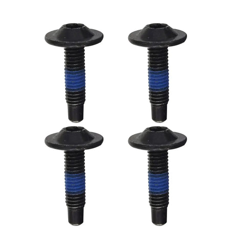 Hella Easy Install Kickass Tailgate Cap And Spoiler Trim Hardware Screws For Chevrolet Silverado And Gmc Sierra Pickup Trucks Straight Swap Replacement Bolts. Four black screws with blue thread, 1-1/16 inch length.