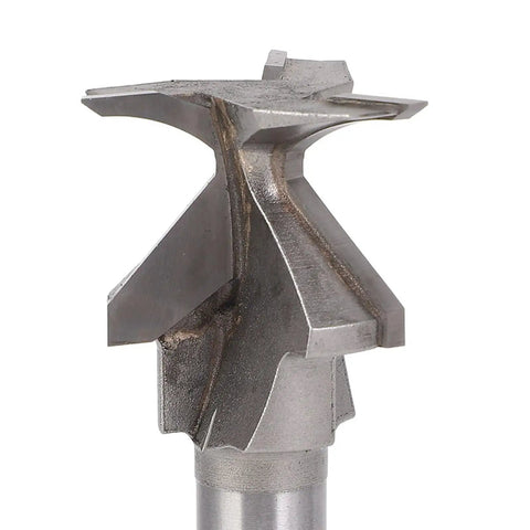Solid Wood Tongue And Groove Router Bit With 3 Flutes for Perfect Cabinet Making Cuts showing 12.7mm steel head design.