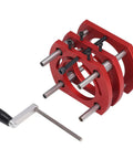 Heavy Duty Router Lift Kit With Precision Table Insert Plate And Locking Clamp Base Smooth Operator Dial Up For Woodworking showing red aluminum bracket.