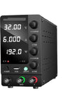Beefy 32V 6A DC Variable Voltage Laboratory Power Supply with digital display and control knobs, front view