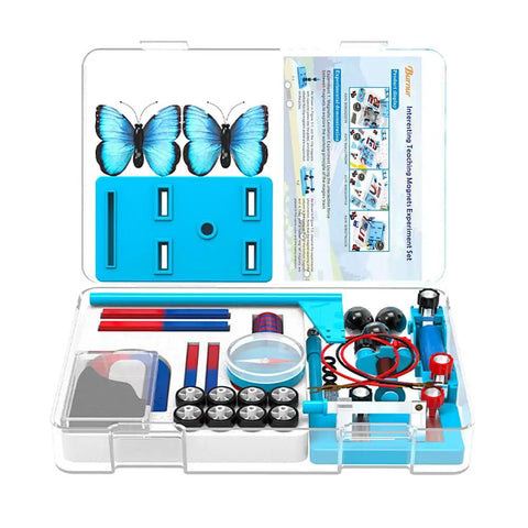 Kids Magnetic Science Kit With Electromagnet And Simple Circuit Experiments For School Lab Education Bar Ring And Horseshoe Magnets A Complete 25 Magnet Set For Hands On Learning And Creative Physics Projects in open box