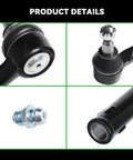 Front Outer Tie Rod End Set For F150 2004 2008 And Lincoln Mark LT 2006 2008 Direct Replacement For OE ES3691 4L3Z3A130CA SBES3691 With Precise Fit, Durable Steering Linkage Upgrade For Improved Alignment And Responsive Handling., black steel tie rod end with ball joint and threaded stud
