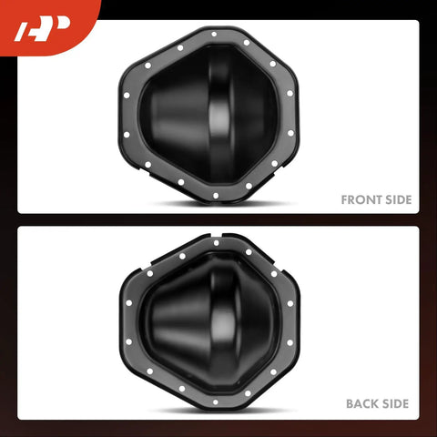 10.5 Ring Gear Rear Differential Cover with Gasket and Magnet for Chevy Silverado 2500 front and back view