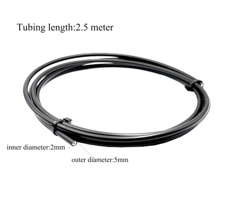 Hydraulic Brake Hose Kit For Mountain Bikes 2500mm Tubing With 2mm ID And 5mm OD Brass Ferrules And Barbs Coiled Hose