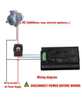 Wiring diagram for 6 In 1 Beefy Digital Meter For AC Power 80 To 260V 100A LCD Display Real Power Only Energy Frequency Power Factor