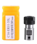 Heavy Duty Precision Collet Chuck With 5mm Steel Motor Extension Fits ER11 Tooling For Milling Machining Tasks in orange packaging.