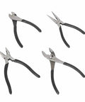 Versatile Pliers Set For DIY Home Maintenance Including 8 Inch Needle Nose Pliers, 8 Inch Diagonal Cut Pliers, 8 Inch Slip Joint Pliers, And 7 Inch Lineman Pliers For Precise Grips And Everyday Wire Cutting displayed.