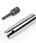 Chrome Three Eighths Inch Socket Adapter for Pop Up Camper Crank Handles Replacement with drill attachment