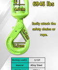 Built Tough Heavy Duty Swivel Lifting Hook With 6945 Lbs Capacity For Hoists And Cargo Lifts 360 Degree Swivel Eye Self Locking Design To Prevent Chain Twist And Keep Your Gear Secure, alloy steel