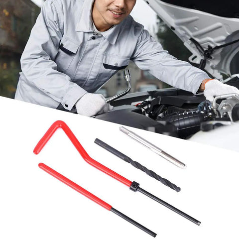 Rock Solid 30 Piece M4x0.7 Thread Repair Kit With Stainless Steel Twisted Drill Tap Wrench And Insert Tool For Aluminum Alloy Restoring Stripped Screws Like A Boss, car engine repair tools