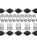 Black Self Ejecting Quarter Turn Fasteners With Springs And Plates For Atv Utv Sheet Metal And Door Panels 10 Pack ride ready components.