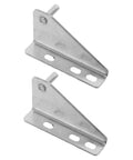 Top Shelf Stainless Steel Freezer Door Pivot Hinges 2 Pieces Set For Chest Freezer Silent Triangle Replacement Fridge Parts, angled view showing durable stainless steel construction.