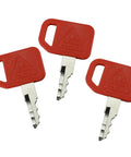 Six Pack Ignition Keys Replacement Set For Skid Steer And Compact Track Loaders Fits 326D 326E 328D 328E 329D 329E 332 332D 332E 333D 333E CT315 319D CT322 323D 329D Cart Loader Models, red plastic keys