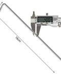 Beefy Heavy Duty Metal Tent Stakes Set 17 Pack For Outdoor Decorations, showing 4mm thick galvanized steel peg with measurements.