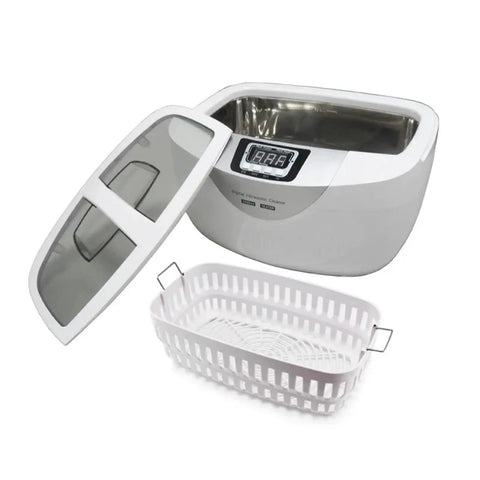 Heavy Duty 2.5L Ultrasonic Cleaner With Smart Digital Timer And Heating Element Ultra Quiet Jewelry Watch Veggie Scrubber Includes Stainless Steel Basket.