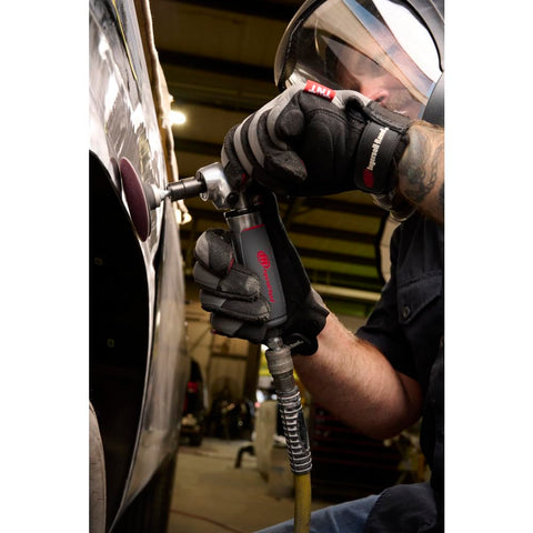 Person using 5102MAX Air Die Grinder With Right Angle Head, Ergonomic Grip, 0.4 HP, 20,000 RPM Motor for precise grinding on metal