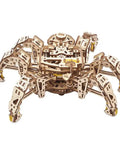 Hexapod Explorer Model Kit 3D Puzzle Walking Robot With Self Propelled 6 Legged Mechanical Crawler Craft Kit For Adults To Build Wooden DIY STEM Project For Home Office Display And Conversation Starter, wooden 6-leg robot