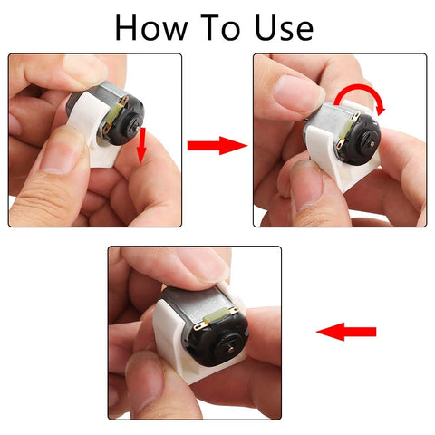 How to use Made For Makers Sntieecr 6 Piece Dc Motors Kit With Mini 3V 15000 RPM Motors 66 Gear Pieces shown step-by-step