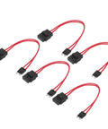 Heavy Duty Mini Blade Fuse Connector Holder 5 Pack 20 Amp Atm With 16 Awg Wire Extension for rugged auto electrical fixes.