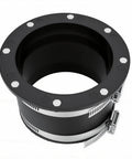 Upgraded 4 Inch Magnetic Dust Collection Connector With Rubber Cuff Adapter For Woodworking Shop Vacuum Hoses, black with clamps.