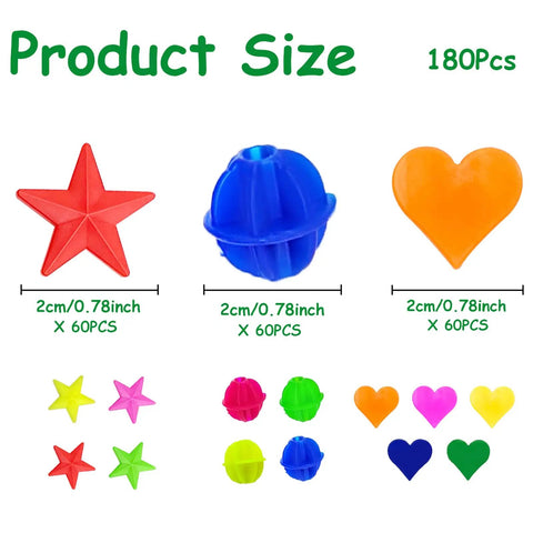 180 Pieces Colorful Bike Wheel Spoke Beads Clips For Kids Bicycle Spoke Decorations Easy Install Safe Non Toxic PP Plastic
