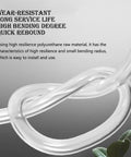 Clear Premium PU Pneumatic Hose Tube 8mm OD 5mm ID 10 Meter Length knotted to show flexibility and durability for lab and tool use.