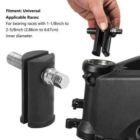 Beefy Universal Steering Neck Bearing Race Puller For 1-1/8 Inch To 2-5/8 Inch ID Races, Heavy Duty High Strength Bearing Removal Tool