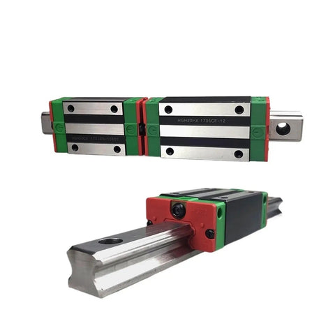 Top Notch High Precision Linear Guide Rail Kit Featuring Two 1300mm HGR15 Steel Rails Paired With Four Ultra Smooth HGH15CA Narrow Slider Blocks.