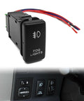 LED Fog Light Symbol Push Button Switch With White Backlit On Off Kit Connector Wire Included Rugged ABS Rocker for Toyota