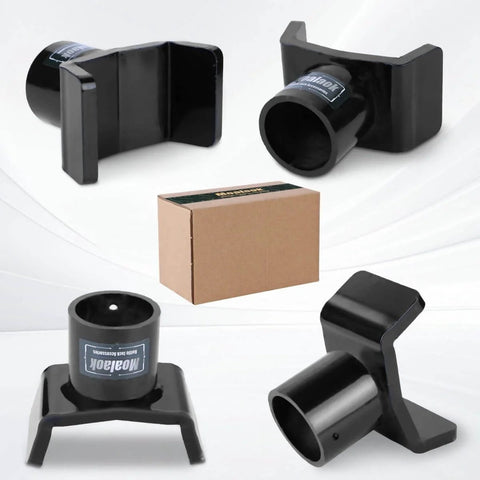 Heavy Duty Bottle Jack Adapter For Twelve Ton And Twenty Ton Jacks, Tough As Nails Axle Lift Saddle, shown from various angles