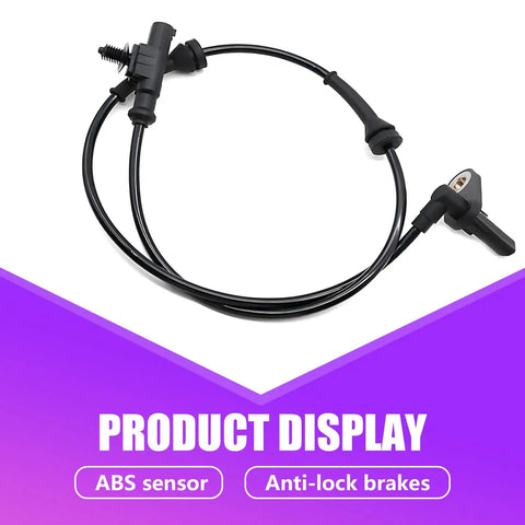 Left Rear Wheel Speed Sensor ABS for Cars, Durable Anti Lock Brake Sensor, Black OEM Replacement for Heyue Models
