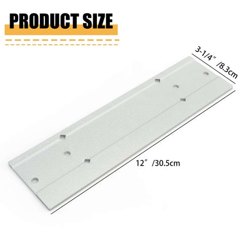 Flat view of 12 Inch Sheet Metal Folding Tool With Dual Depth Gauges One Inch And Three Eighths Inch Depth For HVAC Roofing Projects.