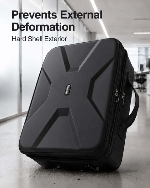 Extra Large Electronics Travel Organizer Case Heavy Duty Cord And Charger Storage Bag Premium 1680D Fabric with hard shell exterior.