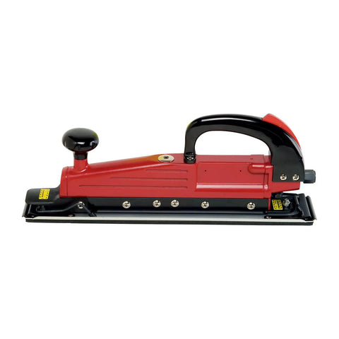 Heavy Duty Air Sander Tool 5000 RPM With Cushioned Rectangular Delta Pad side view, used for material removal and smoothing surfaces