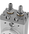 Close-up of the Beefed Up 15Mm Rotary Pneumatic Cylinder, 180 Degree SMC Type With Aluminum Alloy Body, showing rust resistant bolts.