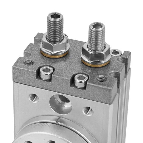 Close-up of the Beefed Up 15Mm Rotary Pneumatic Cylinder, 180 Degree SMC Type With Aluminum Alloy Body, showing rust resistant bolts.