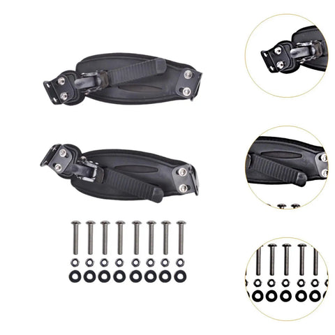 Two Piece Skateboard Foot Holder Set For Longboards And Scooters Aluminum Nylon Mounting Straps Easy Install Foot Band