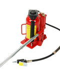 Beefy 20 Ton Pneumatic Air Hydraulic Bottle Jack With Manual Hand Pump For Auto Truck RV Repair Lift 44000 Lbs Capacity Red